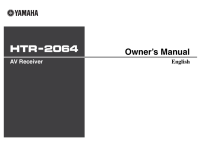 Yamaha HTR-2064 - Owners Manual 